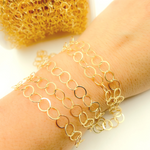 Load image into Gallery viewer, 886FGF. 14K Gold Filled Flat Round Link Chain.