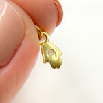 Load image into Gallery viewer, Diamond Sterling Silver Hamsa Charm