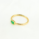 Load image into Gallery viewer, 14k Solid Gold Emerald Ring.
