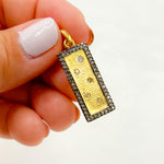 Load image into Gallery viewer, DP323. Diamond & Sterling Silver Rectangle Pendant