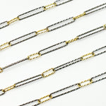 Load image into Gallery viewer, Buy Now Sterling Silver Two Tone Diamond Cut Paperclip Chain