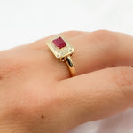 Load image into Gallery viewer, 14K Solid Gold Diamond and Gemstone Ring.