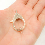 Load image into Gallery viewer, Silver Oval Trigger Clasp