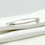 Load image into Gallery viewer, BNL68160. 14K White Solid Gold Diamond Bangle