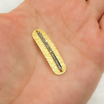 Load image into Gallery viewer, Diamond Sterling Silver Long Oval Connector
