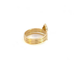 Load image into Gallery viewer, 14k Solid Gold Spiral Heart Ring.