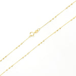 Load image into Gallery viewer, 025R03BLS7. 14K Solid Yellow Gold Satellite Necklace
