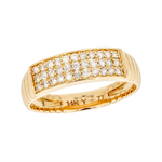 Load image into Gallery viewer, 14K Solid Gold Diamond Cluster Band Ring