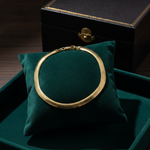 Load image into Gallery viewer, 420CCTDBRA8BR. 14K Solid Gold Flat Snake Bracelet