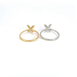 Load image into Gallery viewer, 14k Solid Gold Statement Flower Diamond Ring.