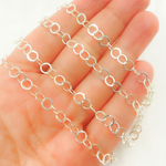 Load image into Gallery viewer, Sterling Silver Flat Round Link Chain