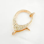 Load image into Gallery viewer, DC650. Diamond & Sterling Silver Pear Shape Trigger Clasp