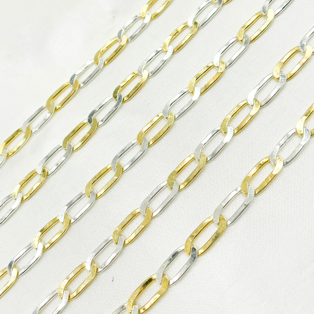 Buy Gold Plated 925 Sterling Silver Flat Paperclip Chain