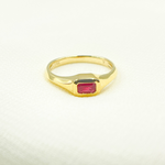 Load image into Gallery viewer, 14K Solid Gold Ruby Ring.