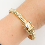 Load image into Gallery viewer, BNH68517. 14K Solid Yellow Gold Diamond Bangle