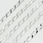 Load image into Gallery viewer, Buy Sterling Silver Flat Paperclip Chain
