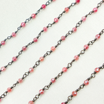 Load image into Gallery viewer, Coated Red Quartz Wire Chain. CQU24
