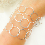 Load image into Gallery viewer, Sterling Silver Flat Round Link Chains
