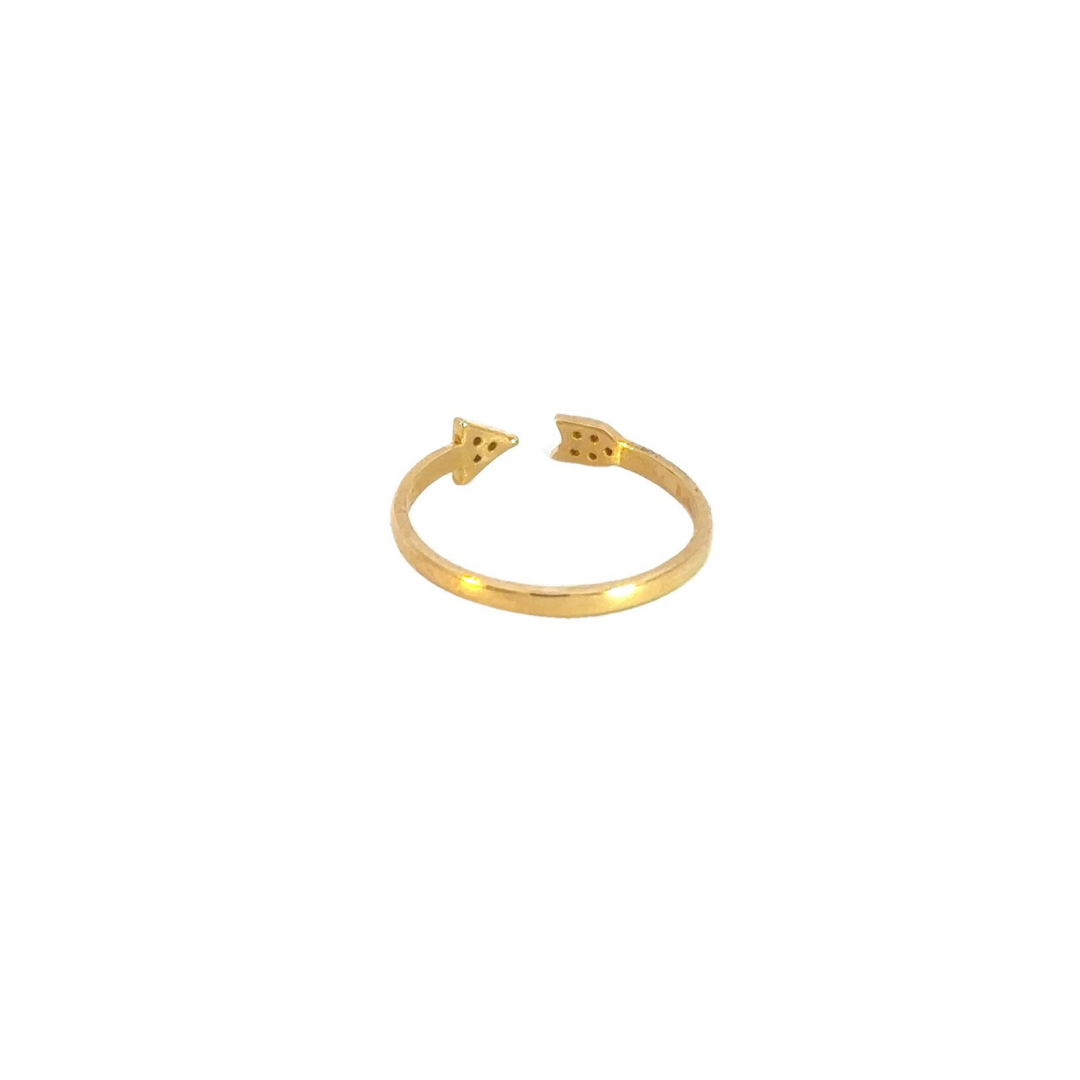 14k Solid Gold Arrow Diamond Ring. GDR41