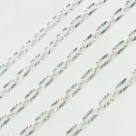 Load image into Gallery viewer, Silver Oval Diamond Cut Link Chain