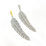 Load image into Gallery viewer, DP084. Diamond & Sterling Silver Leaf Pendant