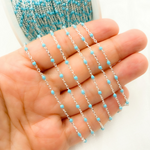 Load image into Gallery viewer, Buy Now Sterling Silver Turquoise Color Enamel Chain