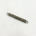 Load image into Gallery viewer, DC5. Diamond Black Rhodium Sterling Silver Bar Connector