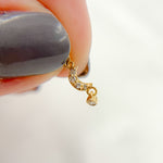 Load image into Gallery viewer, 14K Solid Gold Diamond Moon Charm. GDP370
