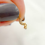 Load image into Gallery viewer, GDP370. 14K Solid Gold Diamond Moon Charm