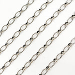 Load image into Gallery viewer, Oxidized Silver Oval and Round Links Chain