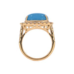 Load image into Gallery viewer, CR97357TQ14X10. 18K Solid Gold Diamond and Turquoise Ring