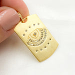 Load image into Gallery viewer, Sterling Silver Rectangle Eye Pendant