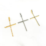 Load image into Gallery viewer, DP300. Diamond & Sterling Silver Cross Pendant