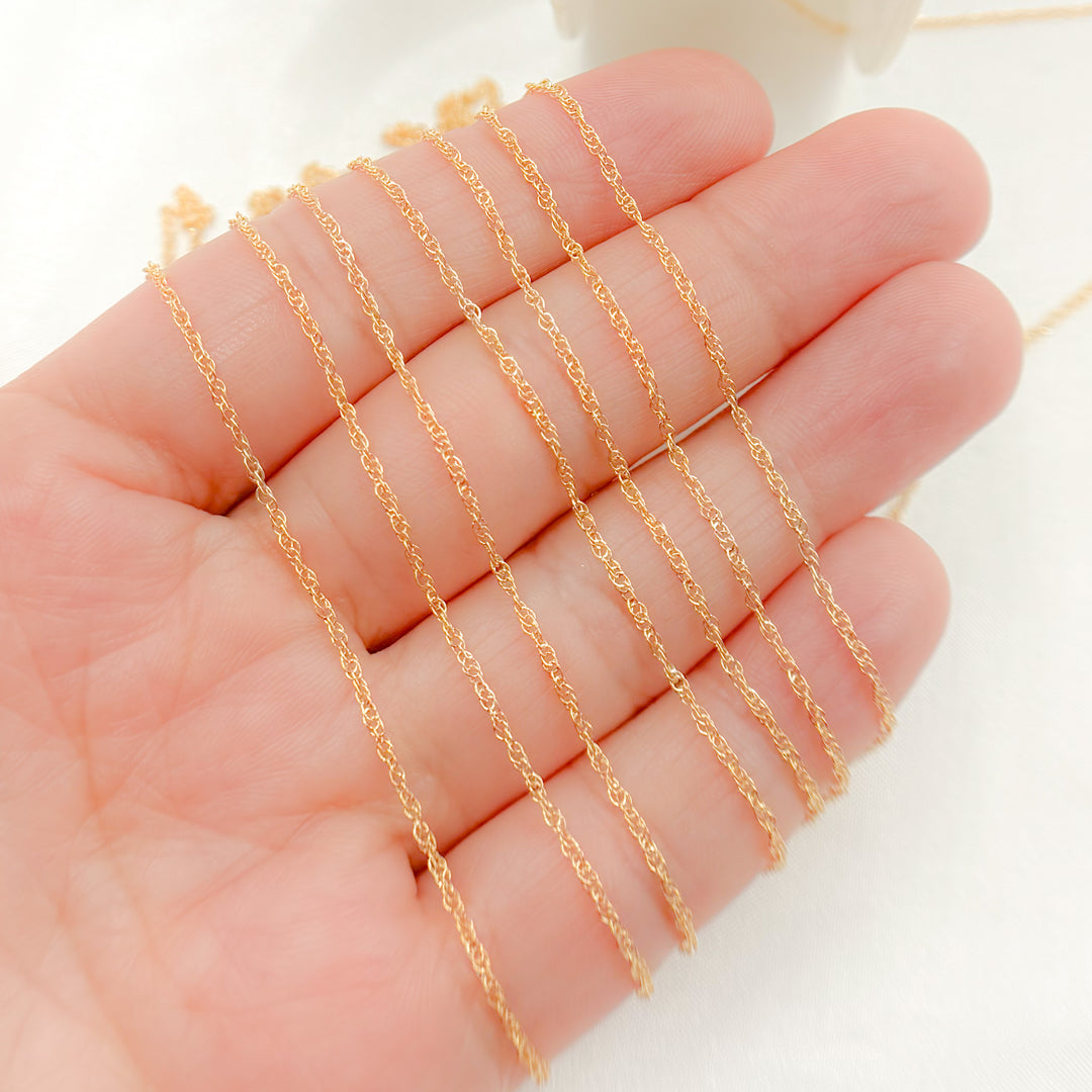 07RGF. 14K Gold Filled Rope Link Chain