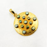 Load image into Gallery viewer, DSP073. Sterling Silver Round Pendant with Gemstone