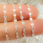 Load image into Gallery viewer, Sterling Silver Diamond Cut Paperclip Link Chain
