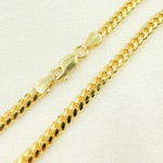 Load image into Gallery viewer, 14K Solid Yellow Gold Flat Curb Link Necklace