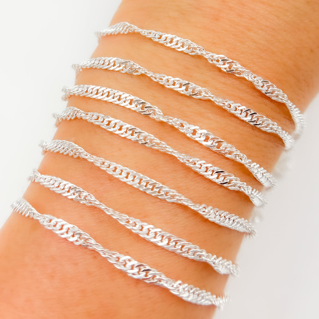 Shop  Sterling Silver Singapore Link Chains