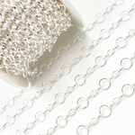 Load image into Gallery viewer, Buy Sterling Silver Smooth 1 Round & 3 Oval Link Chain