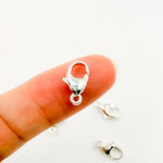 Load image into Gallery viewer, 0925TC. White Sterling Silver Trigger Clasps with Fixed Ring