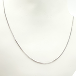 Load image into Gallery viewer, 14K Solid White Gold Wheat Chain
