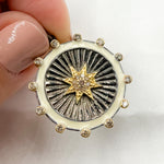 Load image into Gallery viewer, Silver Round Star Enamel Pendant