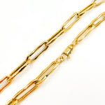 Load image into Gallery viewer, Buy 14K Solid Gold Hollow Flat Paperclip Link Necklace