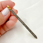 Load image into Gallery viewer, DC683. Diamond Black Rhodium Sterling Silver Spike Charm