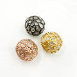 Load image into Gallery viewer, DC731. Diamond & Sterling Silver Round Bead