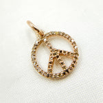 Load image into Gallery viewer, DC895. Diamond Sterling Silver Round Peace Charm