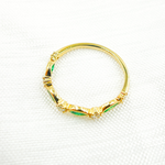Load image into Gallery viewer, 14K Solid Gold Diamond & Emerald Ring.