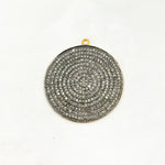 Load image into Gallery viewer, DP013. Diamond Sterling Silver Round Pendant