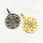 Load image into Gallery viewer, Diamond Sterling Silver Round Star Pendant
