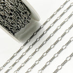 Load image into Gallery viewer, Black Rhodium Sterling Silver Long and Short Link Chains